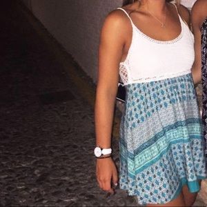 LF house of the blue crochet dress